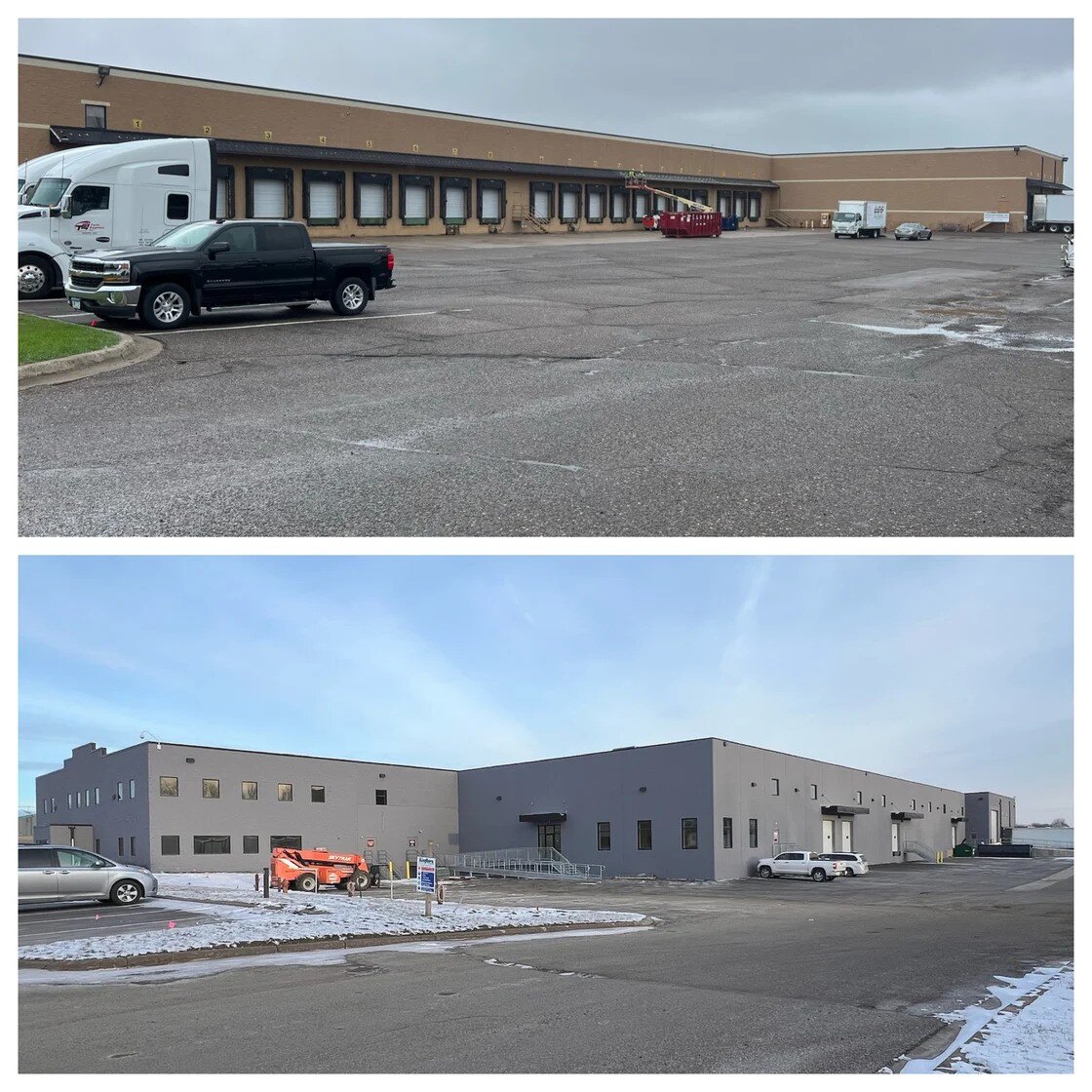before and after new construction