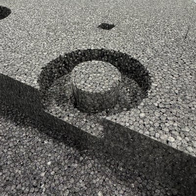 close-up of a EPP foam cut into shape