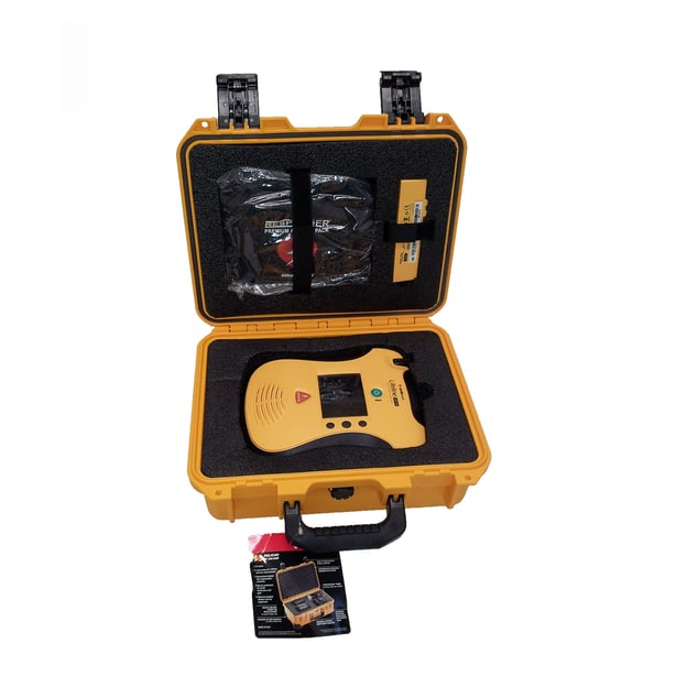 PE Case Insert filled with a defibrillator